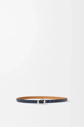 Pebble-belte i glatt kalveskinn