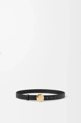 Pebble-belte i glatt kalveskinn