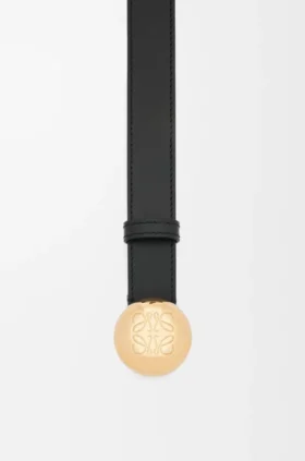 Pebble-belte i glatt kalveskinn