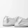 Pebble myk ballerina i laminert nappa-lammeskinn Pebble myk ballerina i laminert nappa-lammeskinn