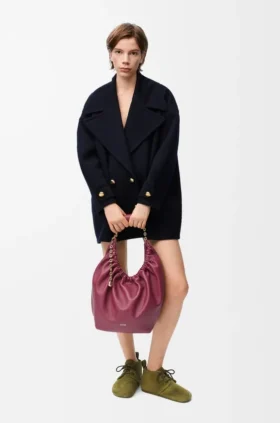 Pebble-peacoat i ull