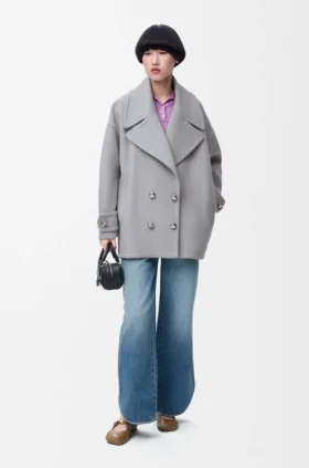 Pebble-peacoat i ull Pebble-peacoat i ull