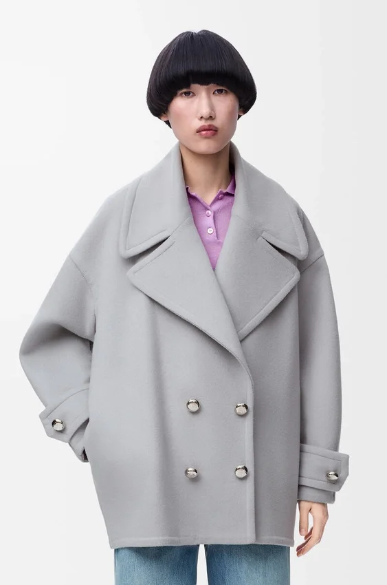Pebble-peacoat i ull Pebble-peacoat i ull