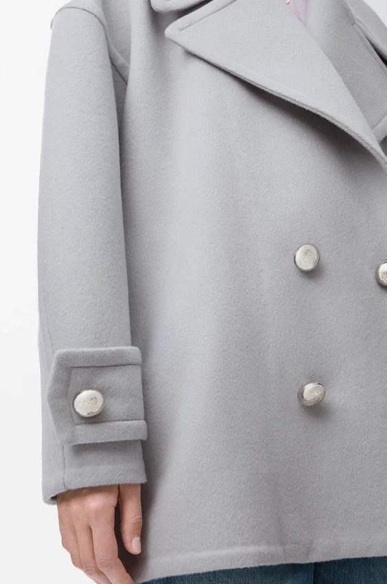 Pebble-peacoat i ull Pebble-peacoat i ull
