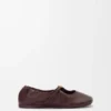 Pebble Soft-ballerinasko i nappa-lammeskinn