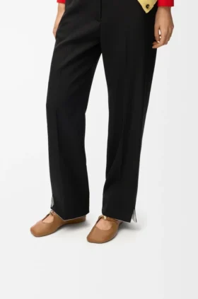 Pebble Soft-ballerinasko i nappa-lammeskinn