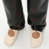 Pebble Soft-ballerinasko i nappa-lammeskinn