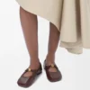 Pebble Soft-ballerinasko i nappa-lammeskinn