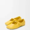 Pebble Soft-ballerinasko i nappa-lammeskinn