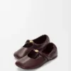 Pebble Soft-ballerinasko i nappa-lammeskinn