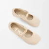 Pebble Soft-ballerinasko i nappa-lammeskinn