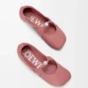 Pebble Soft-ballerinasko i nappa-lammeskinn