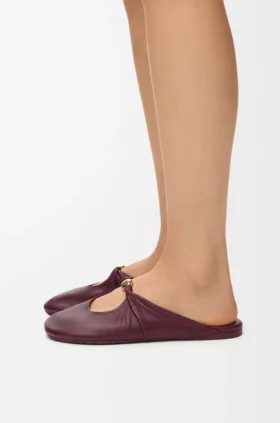 Pebble Soft-mule i nappa-lammeskinn