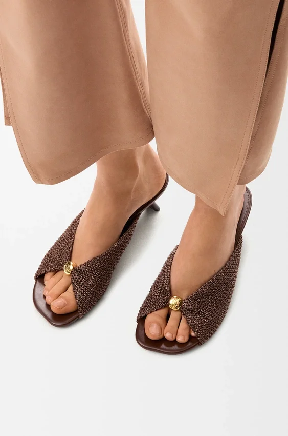 Pebble Soft-sandaler i stoff med raffia-effekt Pebble Soft-sandaler i stoff med raffia-effekt