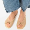 Pebble Soft-sandaler i stoff med raffia-effekt Pebble Soft-sandaler i stoff med raffia-effekt