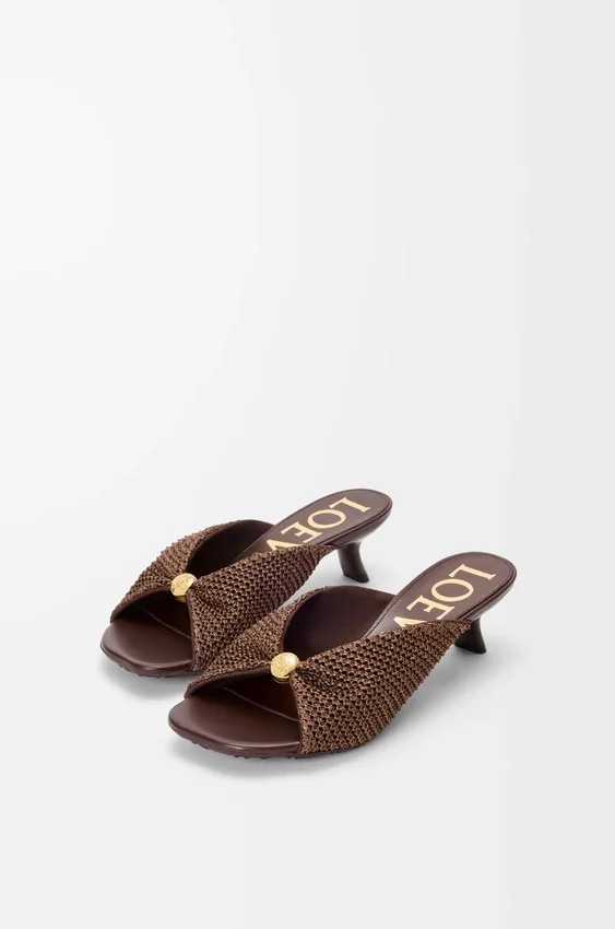 Pebble Soft-sandaler i stoff med raffia-effekt Pebble Soft-sandaler i stoff med raffia-effekt