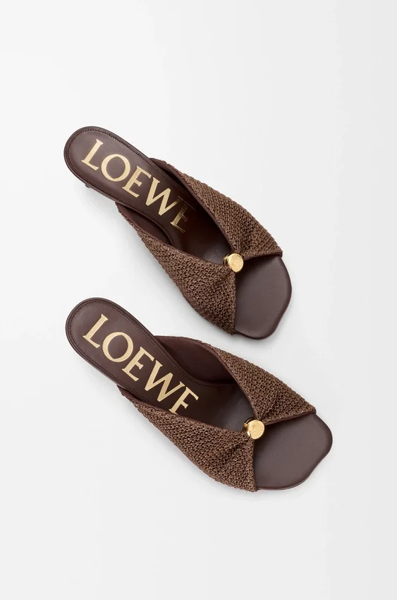 Pebble Soft-sandaler i stoff med raffia-effekt Pebble Soft-sandaler i stoff med raffia-effekt