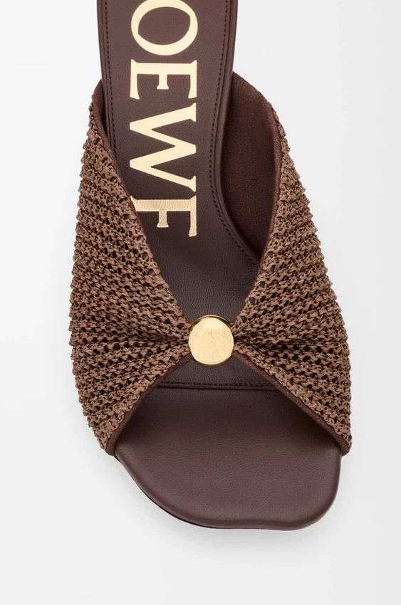 Pebble Soft-sandaler i stoff med raffia-effekt Pebble Soft-sandaler i stoff med raffia-effekt
