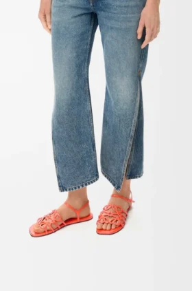 Petal-anagram-sandal i kalveskinn