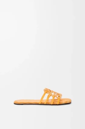Petal Anagram-sandaler i brodert lerret