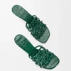 Petal Anagram-sandaler i kalveskinn med krokodillepreget mønster Petal Anagram-sandaler i kalveskinn med krokodillepreget mønster