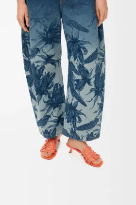 «Petal Anagram»-sandaler i mykt kalveskinn
