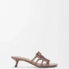 Petal Anagram-sandaler i semsket skinn med strass Petal Anagram-sandaler i semsket skinn med strass