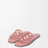 Petal Anagram-sandaler i semsket skinn med strass Petal Anagram-sandaler i semsket skinn med strass