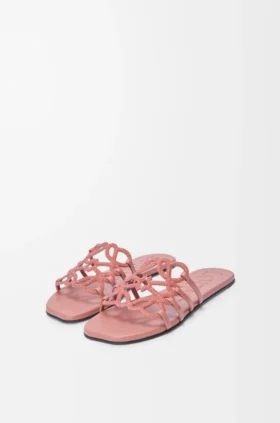 Petal Anagram-sandaler i semsket skinn med strass