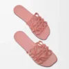 Petal Anagram-sandaler i semsket skinn med strass Petal Anagram-sandaler i semsket skinn med strass