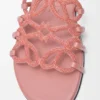 Petal Anagram-sandaler i semsket skinn med strass Petal Anagram-sandaler i semsket skinn med strass