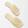 Petal Anagram-sandaler i semsket skinn med strass Petal Anagram-sandaler i semsket skinn med strass