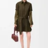 Plissert kjole i bomullsblanding Plissert kjole i bomullsblanding