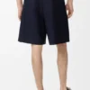Plisserte shorts i bomull og lin Plisserte shorts i bomull og lin