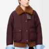 Pufferjakke i shearling og bomullsblanding Pufferjakke i shearling og bomullsblanding
