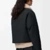 Pufferjakke i shearling og bomullsblanding Pufferjakke i shearling og bomullsblanding