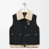 Puffervest i shearling og bomullsblanding Puffervest i shearling og bomullsblanding