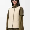 Puffervest i shearling og bomullsblanding Puffervest i shearling og bomullsblanding