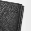 Puzzle-myntlommebok med to fold i mykt, kornet kalveskinn