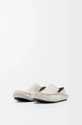 Rambla-Loafer i kalveskinn i semsket skinn