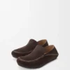 Rambla-Loafer i kalveskinn i semsket skinn