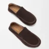 Rambla-Loafer i kalveskinn i semsket skinn