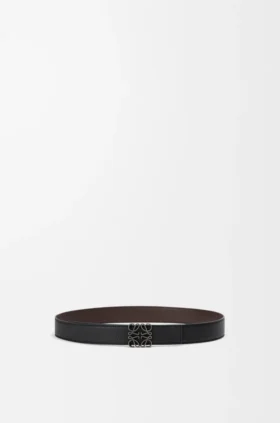 Reversible Anagram belt in supple grained calfskin