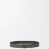 Reversible Anagram belt in supple grained calfskin