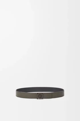 Reversible Anagram belt in supple grained calfskin
