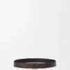 Reversible Anagram belt in supple grained calfskin