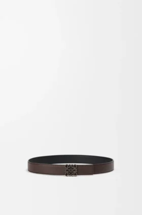Reversible Anagram belt in supple grained calfskin