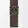 Reversible Anagram belt in supple grained calfskin