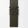 Reversible Anagram belt in supple grained calfskin