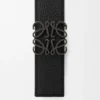 Reversible Anagram belt in supple grained calfskin